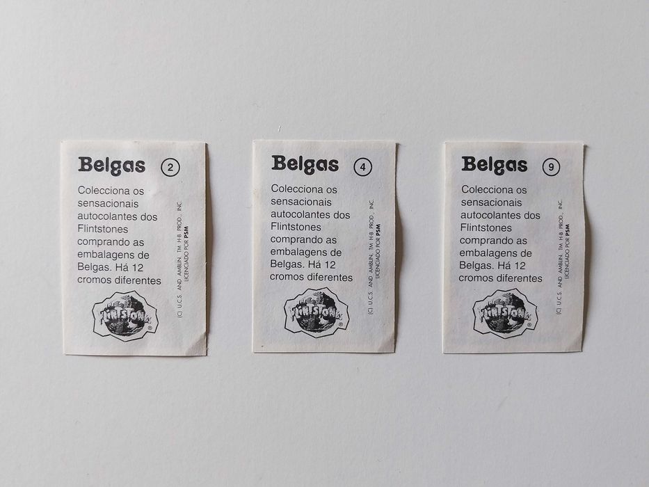 3 cromos FLINTSTONES | Belgas lote