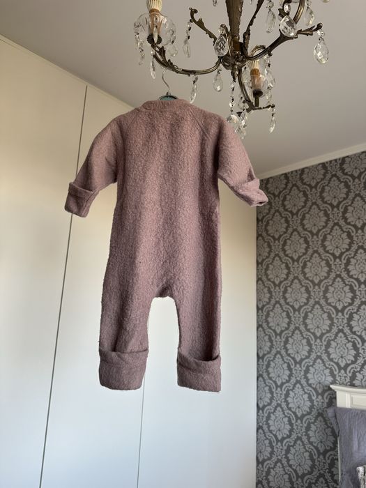 Wełniany kombinezon merino puchacz 56 62 68 cm Mikk Line