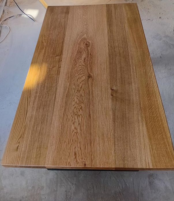 Stolik kawowy dębowy 120x70  w stylu industrialnym / loftowym.