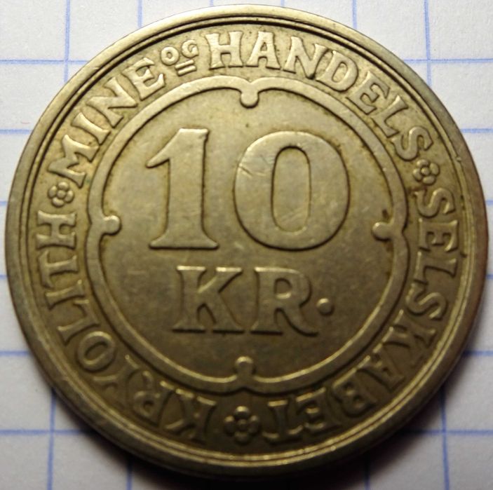 Grenlandia 10 koron, 1922