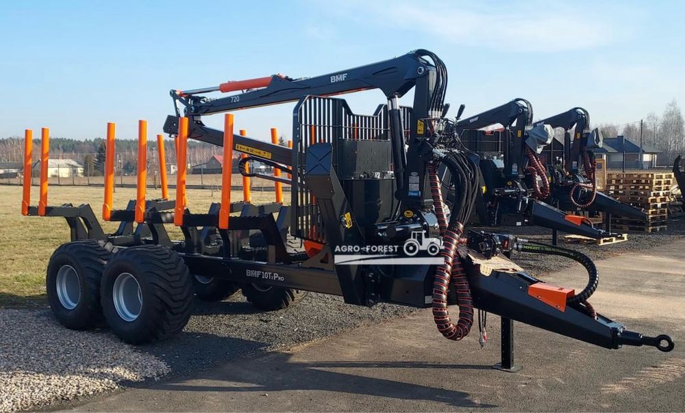 Przyczepa Lesna BMF 10T2Pro720 6par, 500x17 | 7.2m Hamulce Extra Wypos