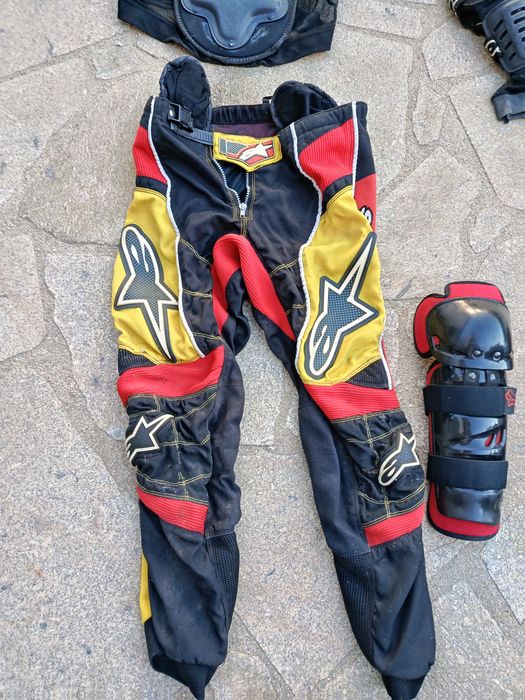 Calças e proteção joelhos enduro/motocross