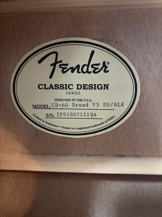Fender CD-60 Dread V3 DS
