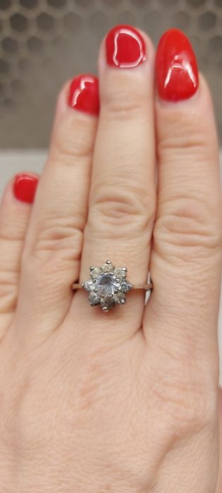 Pierścionek antyk srebro próba 800