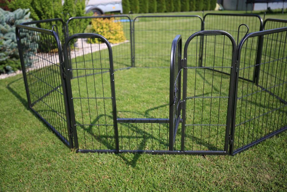 Kojec metalowy klatka zagroda modułowa dla psa zwierząt 8 paneli80x100