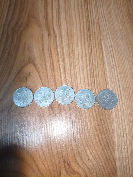 5 monet 50 złotych