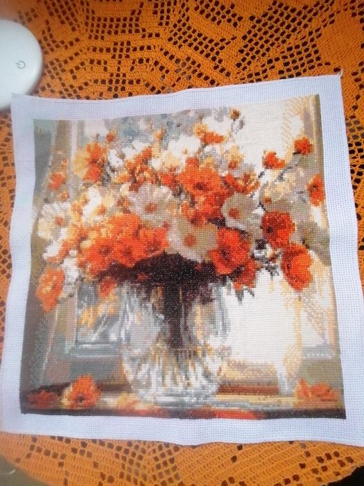 Obraz wyszywany krzyzykami