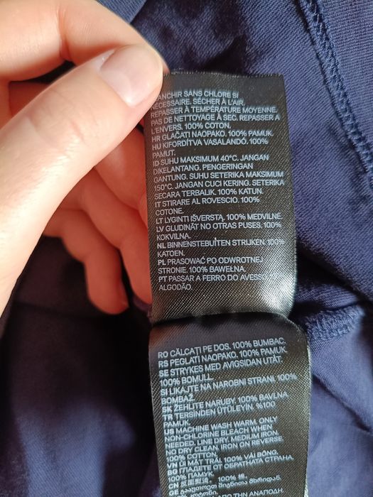 Koszulka h&m, granatowa z nadrukiem