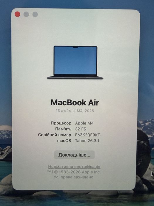 MacBook Air 13 Retina, Midnight, 1TB, 10 CPU / 10 GPU, 32GB RAM with Apple M4 (2025)