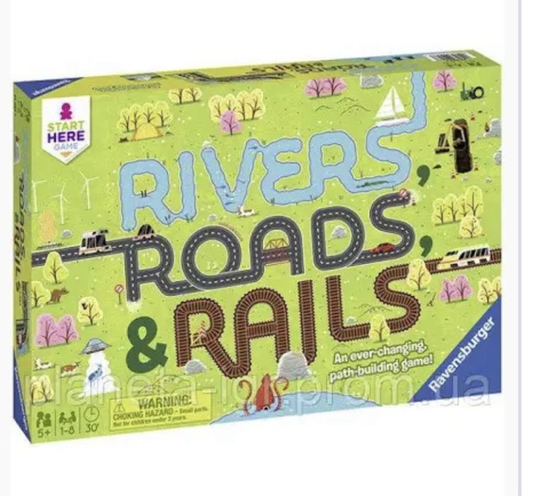 Настольная игра Ravensburger Реки, дороги и рельсы