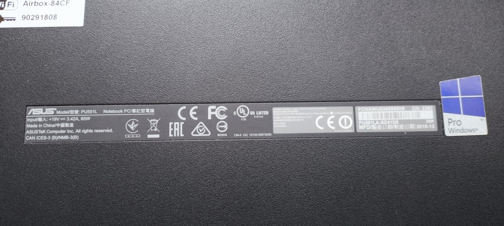 Laptop ASUS Essential PU551LA 15,6"  i5-4210U 8GB RAM 120