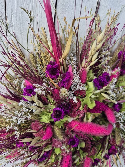 Wianek z suszonych kwiatów suszu roślin naturalny ręcznie wykonany #rę