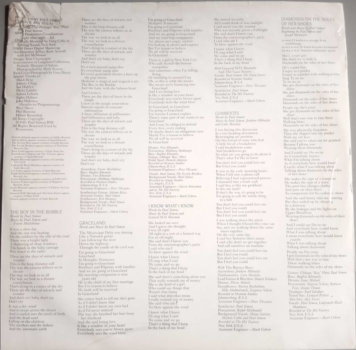 Paul Simon - - - - - Graceland - - - - - LP