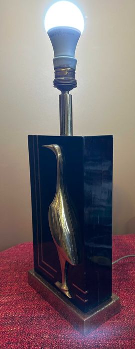 Candeeiro Flamingo Regency anos 70, Madeira e Latão