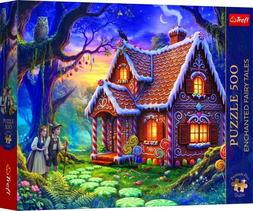 Puzzle 500 Jaś i Małgosia TREFL pudełko,