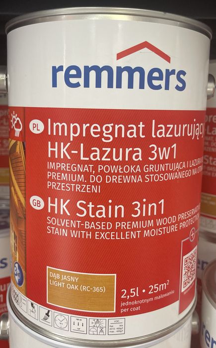 Impregnat do drewna 2,5 l. Remmers HK-Lasur 3 w 1
