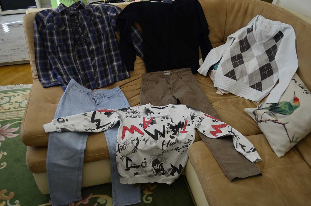 Брюки Wrangler W31 L34, джинси MandS,кардиган,рубашка,пуловер,джемпер