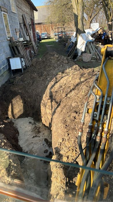 Uslugi minikoparka , koparka ,  kopanie fundamety , szamba .