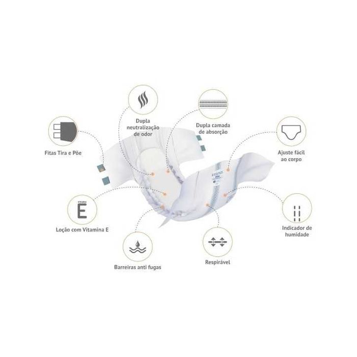 24 Fraldas Intimus MAXI Premium Care Slip - M