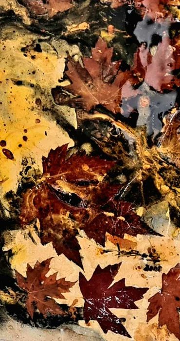 Pintura Acrílico S/Tela Abstrato com resina epoxy de José Barbosa