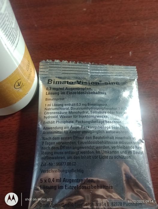 Глазные капли Bimato и  система очищения контактных линз