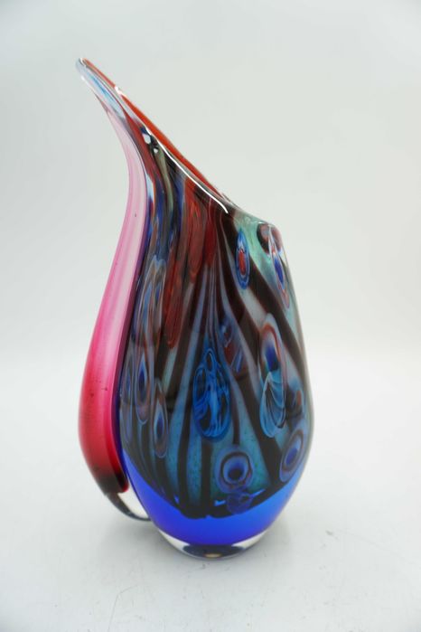 Elegancki Wazon Szklany – Pawie Pióro