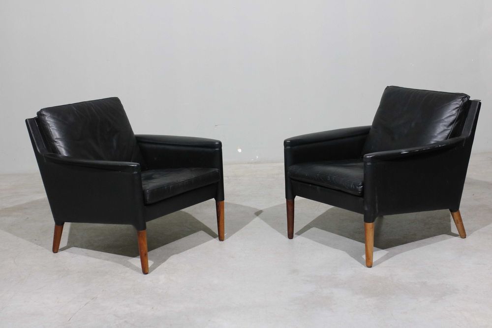 Conjunto de 3 sofás Kurt Ostervig em pau santo e couro | Mid Century