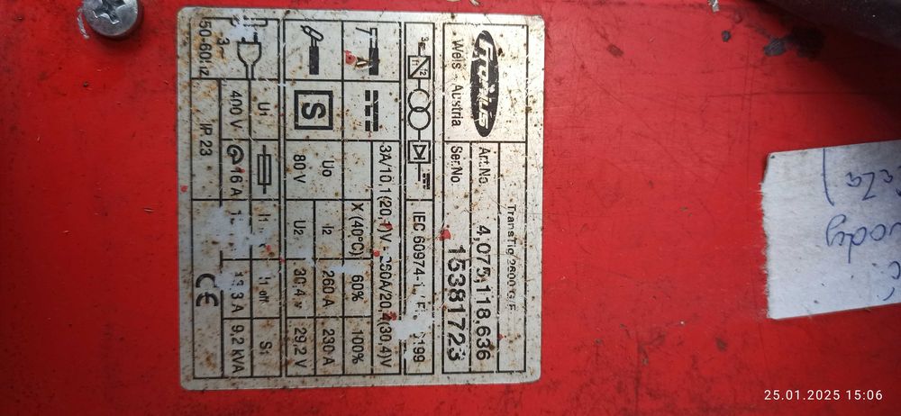 Spawarka  Fronius Trans Tig 2600,  3000