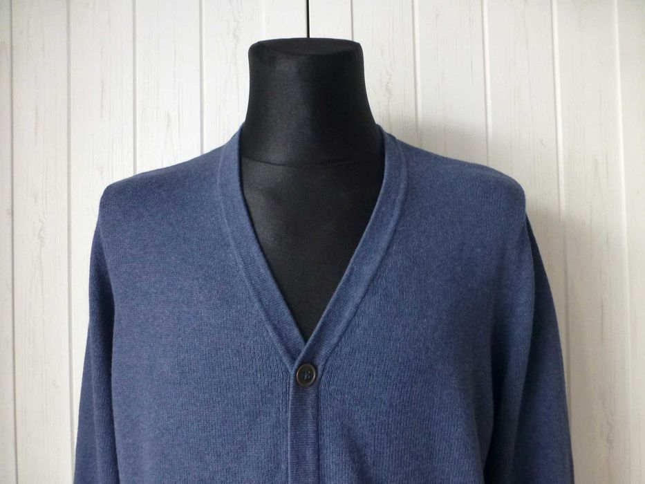 Debenhams elegancki granatowy męski kardigan L XL