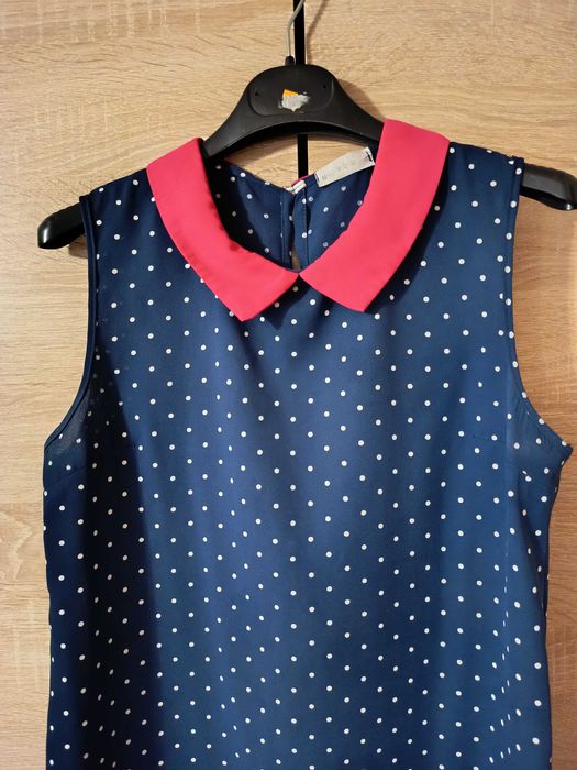 Bluzka damska bez rękawów elegancka - rozmiar 38/40