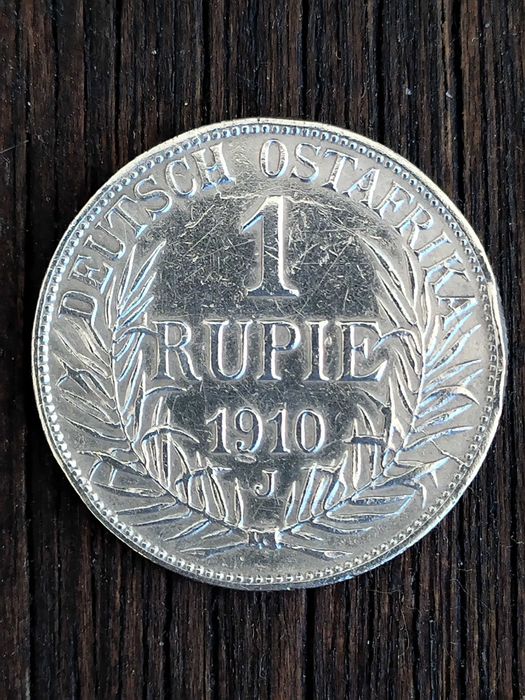 Uma Rúpie 1910 J África Oriental Alemã