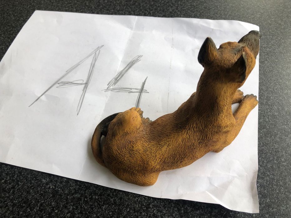 Pequena Escultura madeira dog alemão