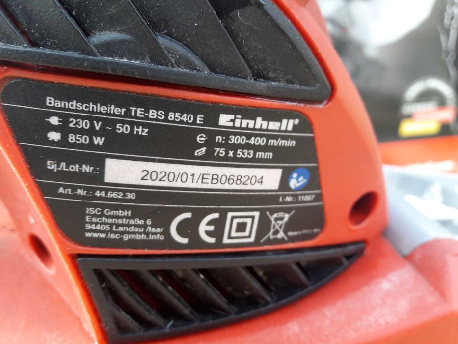 Szlifierka taśmowa EINHELL TE-BS 8540 E 850 W
