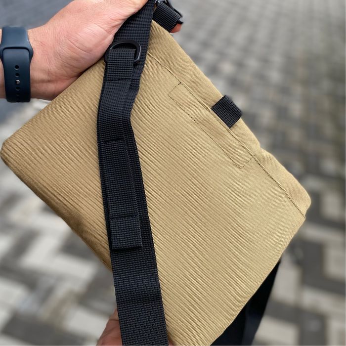 Чоловіча сумка через плече Agent Ctown molle velcro пісочний койот беж