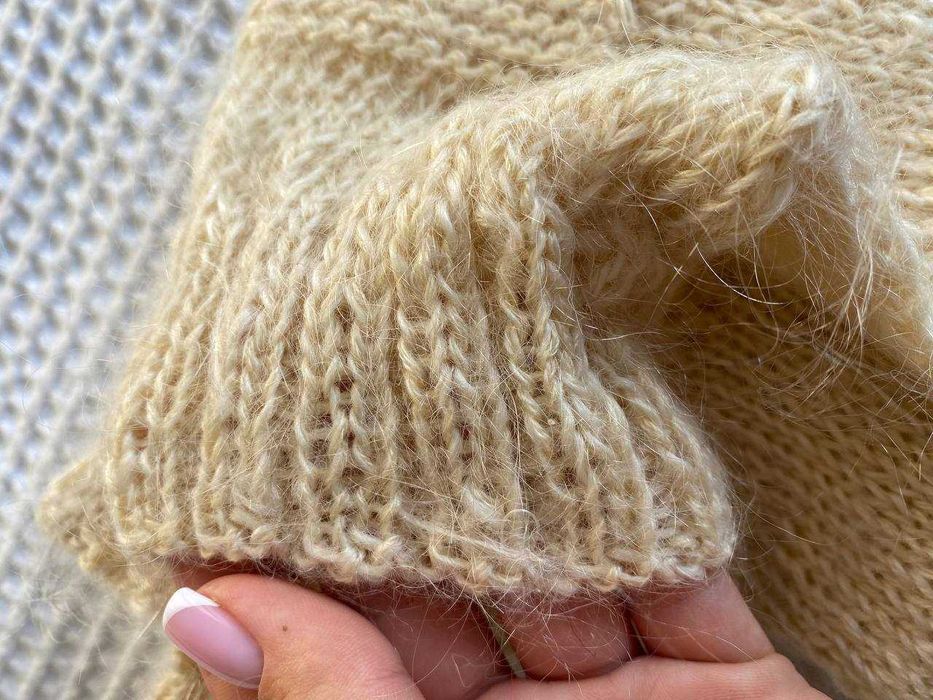 Палантин вязаный (натуральный пух, ручная работа)