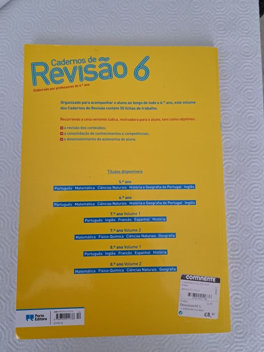Cadernos de Revisão - 6.º Ano - Porto Editora