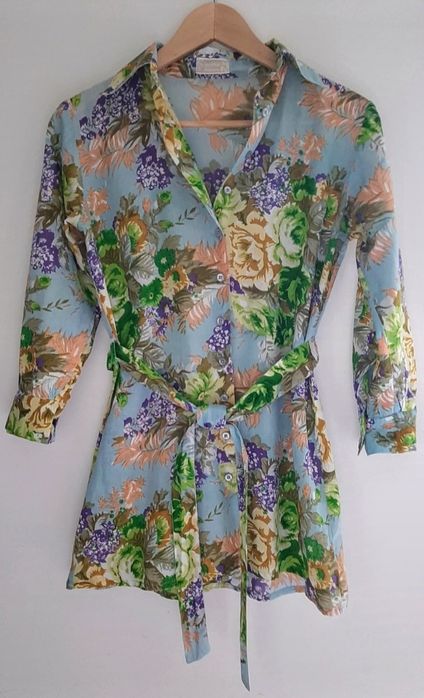 Shirt-style Tunic/Dress, Printed, with Belt, Size S, Lanidor