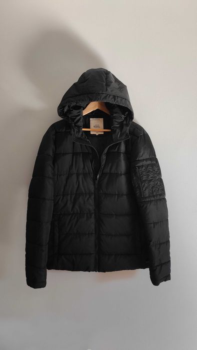 Pikowana kurtka przejściowa czarna - L