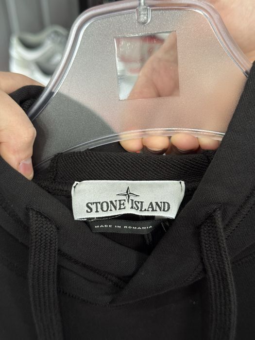 Худі Stone Island Cotton Fleece Black (ОРИГІНАЛ) Чоловіче худі Stone