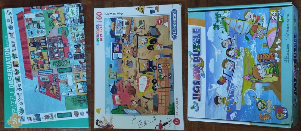 Conjunto 3 puzzles para criança