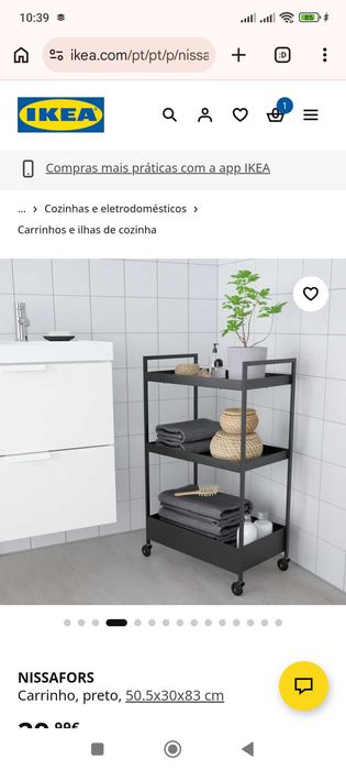Carrinho de arrumação ikea