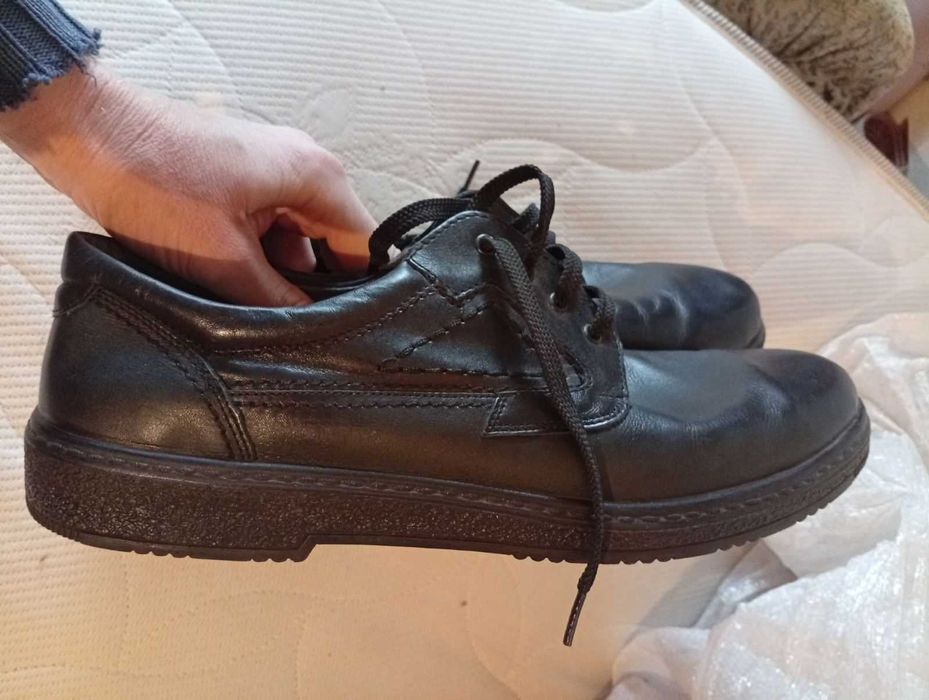 Туфли мужские бренда Тигина кожаные чёрные классические 47 размер
