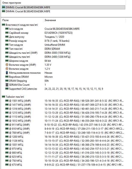 Crucial Ballistix Sport LT DDR4-3000 16 GB (2x8GB) BLS2K8G4D30AESBK