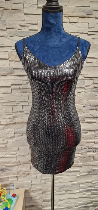 Sukienka błyszcząca damska xs