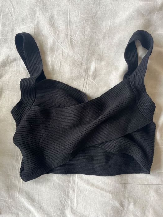 Czarny top Mango wiskoza M