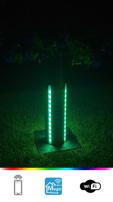 Stylowa lampa LED WiFi z pełnego drewna