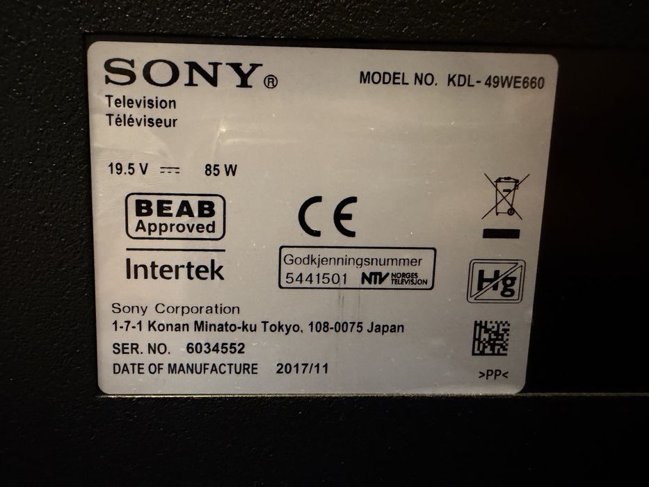 Smart TV Sony Bravia KDL-49WE660