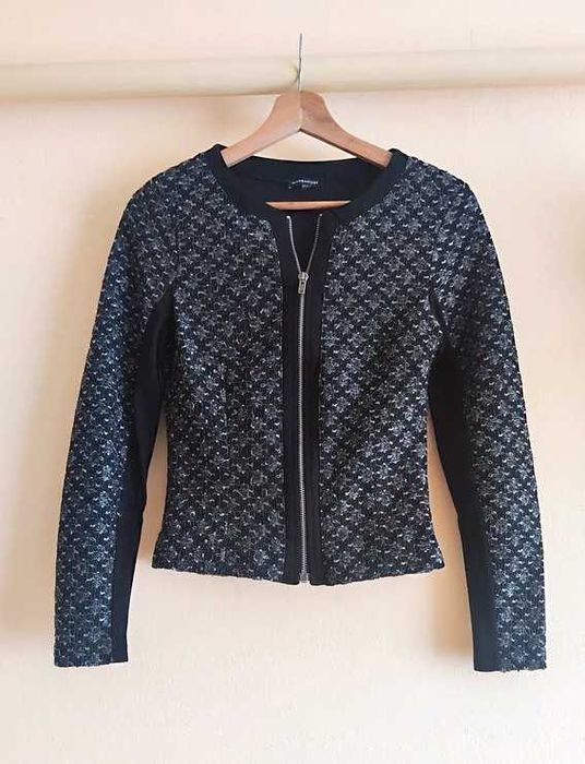 Kardigan katana kurteczka czarno Biała Warehouse 36