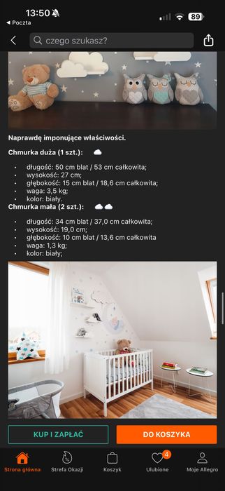 Półki chmurki białe