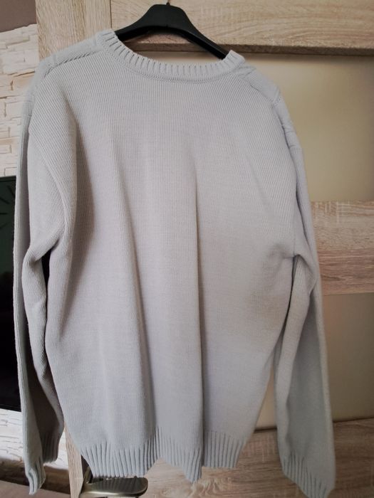Męski sweter XXL szary